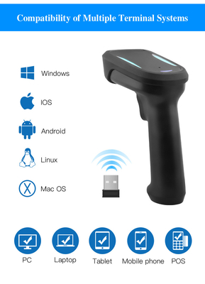 USB 케이블 휴대용 2D 바코드 스캐너 와이어드 640x480 해상도 안티 드롭