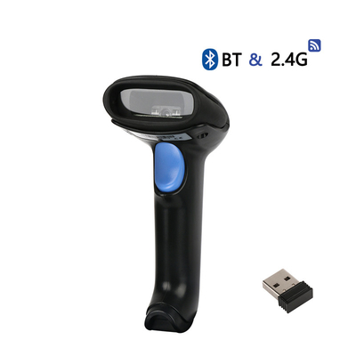 1D 블루투스 2.4G 무선 바코드 스캐너 사용 중 내구성 있고 높은 성능